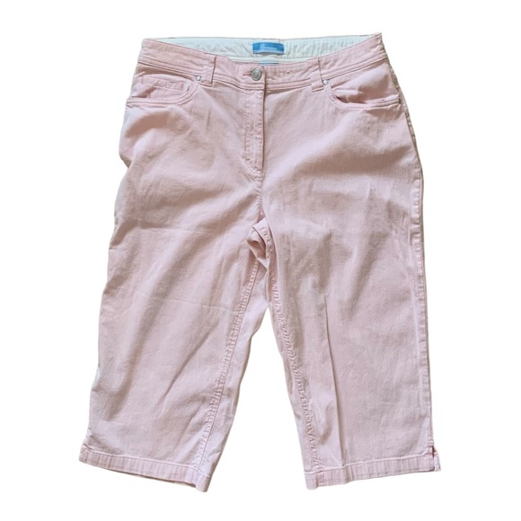 Vintage Penman’s Bermuda 12 clam digger casual comfy preppy pinstripe relaxed - Picture 1 of 7